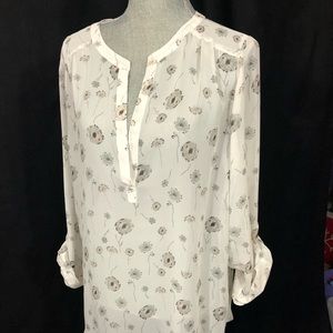 Ann Taylor white blouse size L